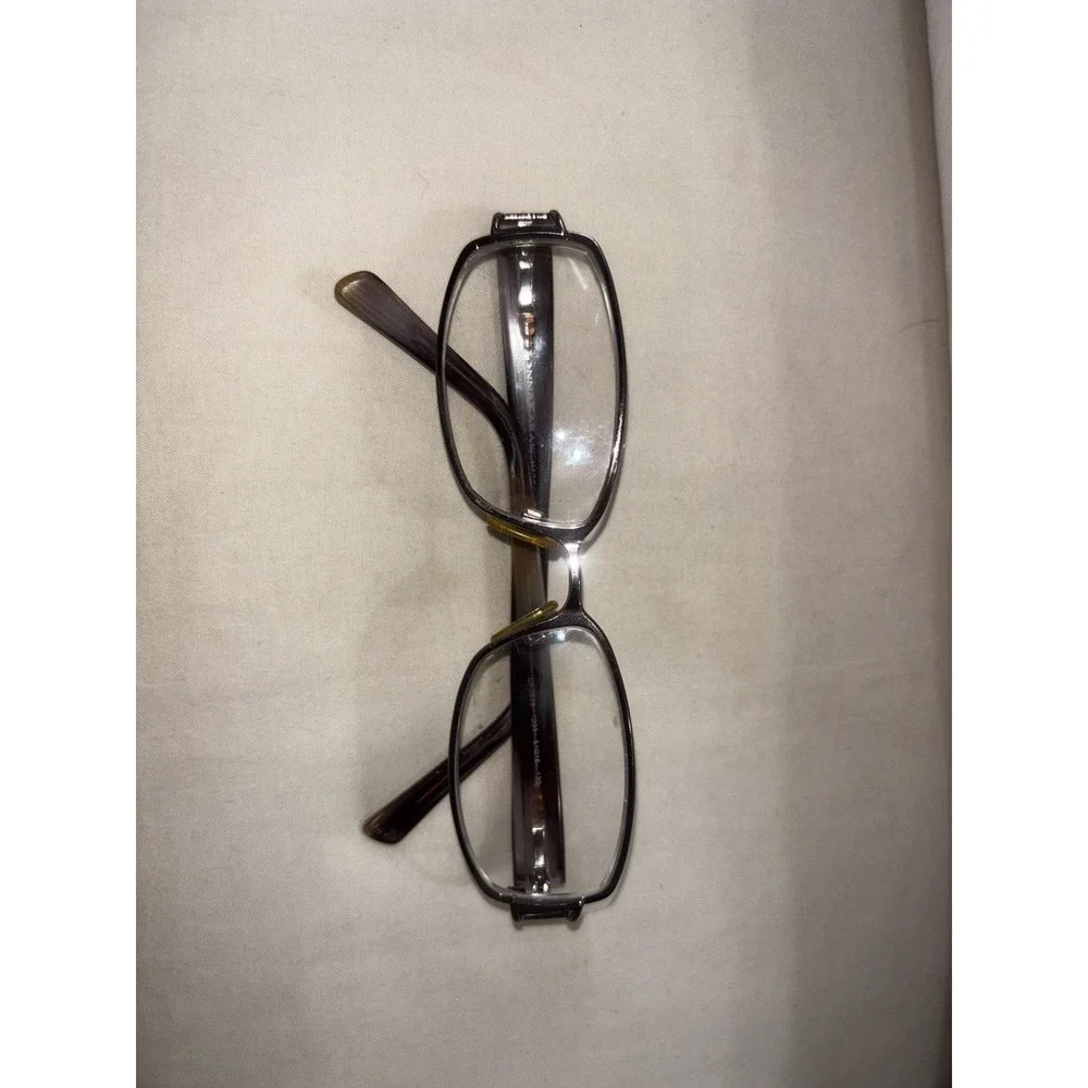 Donna Karen Silver Metal Rectangular Glasses Italy DK 3529 1035 51 16 130 Purple